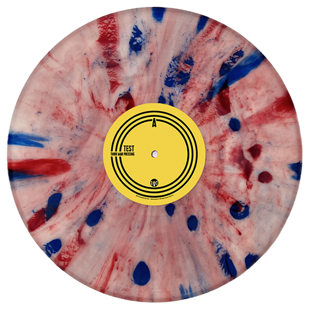 Metallic + Blood Drop Concentrates color vinyl on white background